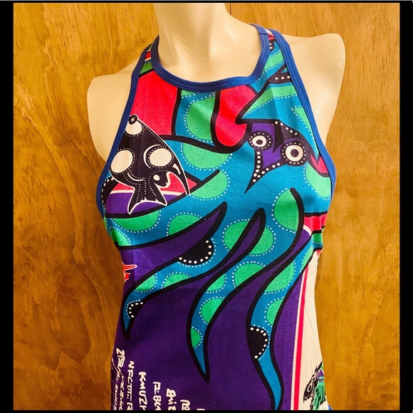 1980s Kansai Yamamoto Bright Colorful Print Tank - Picture 11 of 13